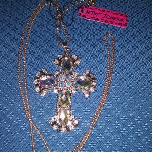 Betsey Johnson Cross Necklace